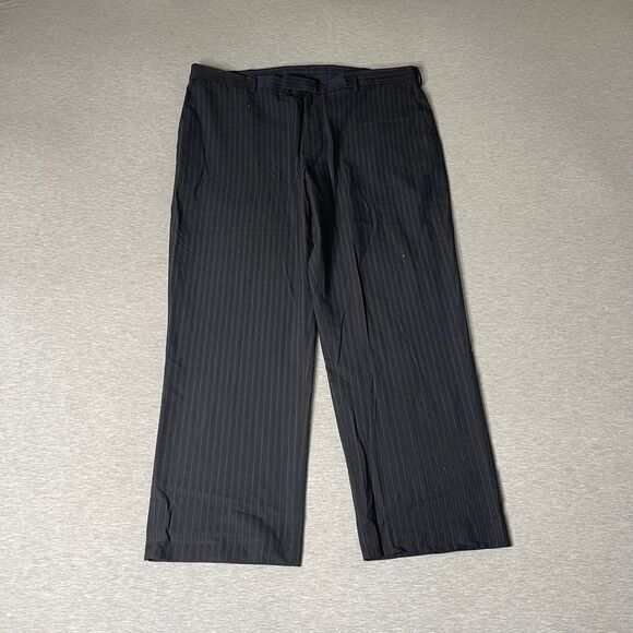Perry Ellis Portfolio Men’s Vintage Black PinStripe Dress Pants 40x30 - Picture 5 of 12